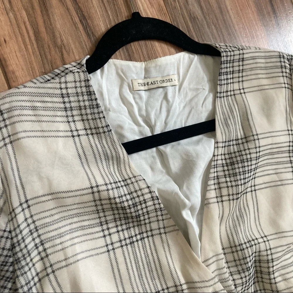 The East Order plaid ruffle wrap dress size L - Picture 4 of 7